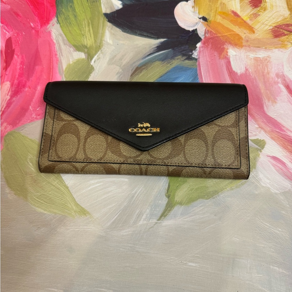 Coach Black and Brown Wallets with Signature Monogram